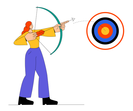 Aiming towards target  Illustration