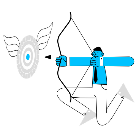Aiming Towards Target  Illustration