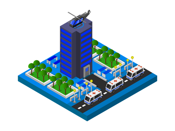 Air ambulance service  Illustration