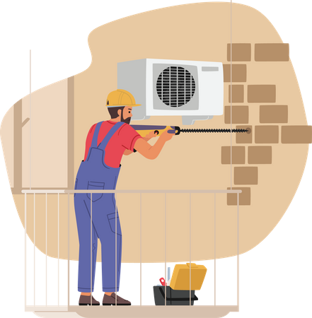 Air Conditioner Installation Service  Illustration