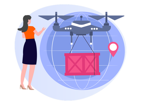 Air delivery service  Illustration