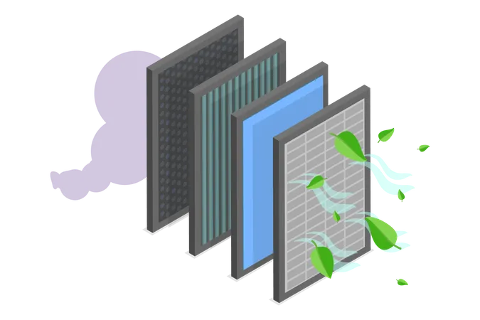 Air Filtering  Illustration