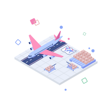 Air freight  일러스트레이션