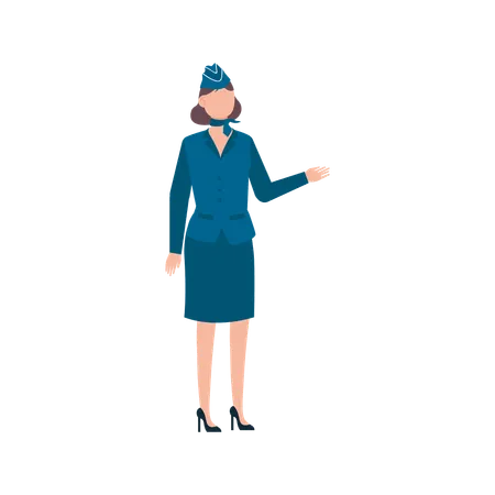 Air Hostess  Illustration