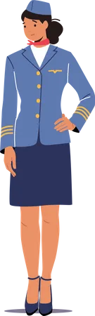 Air hostess  Illustration