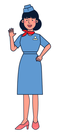 Air hostess Illustration