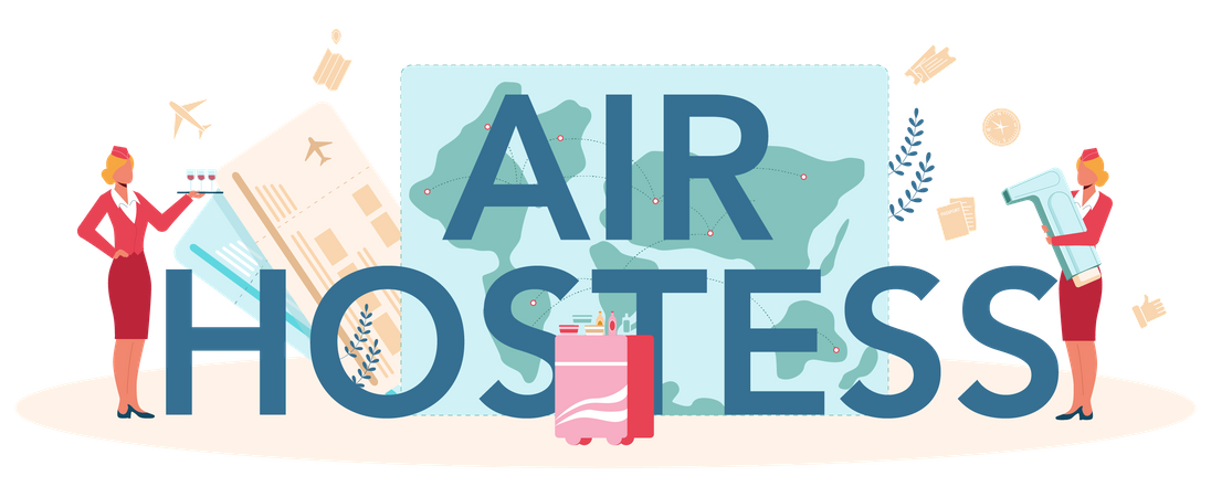 Air hostess Illustration