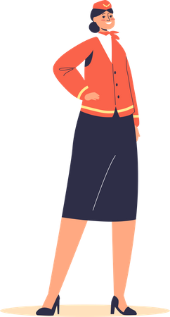 Air hostess  Illustration