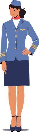 Air hostess  Illustration