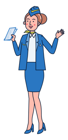 Air hostess  Illustration