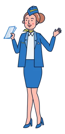 Air hostess  Illustration