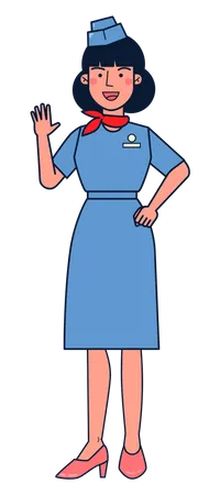 Air hostess  Illustration