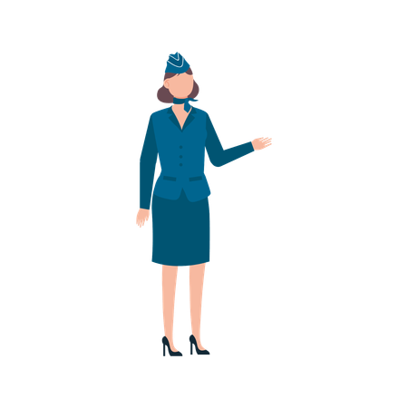 Air Hostess  Illustration