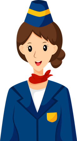 Air Hostess  Illustration