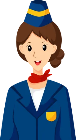 Air Hostess  Illustration