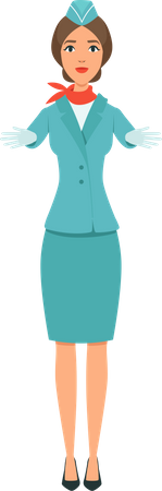 Air Hostess  Illustration