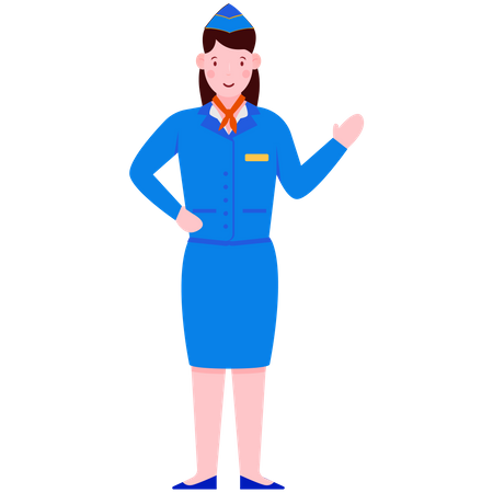 Air Hostess  Illustration