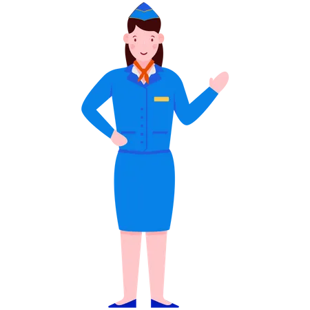 Air Hostess  Illustration