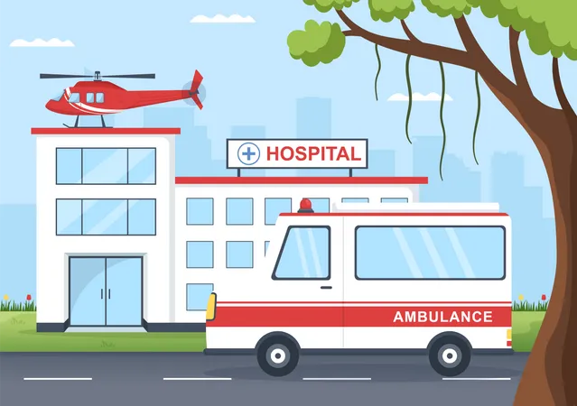 Air medical service  Illustration