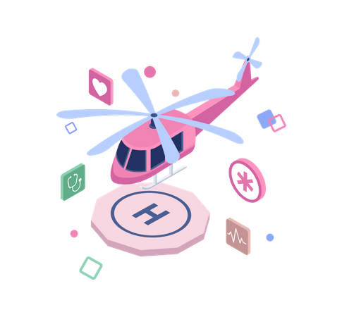 Air medical services  イラスト