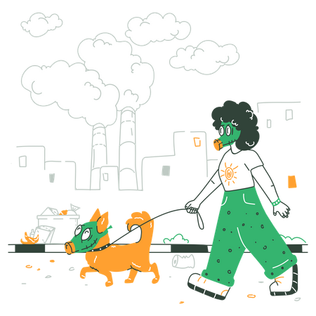 Air Pollution Illustration