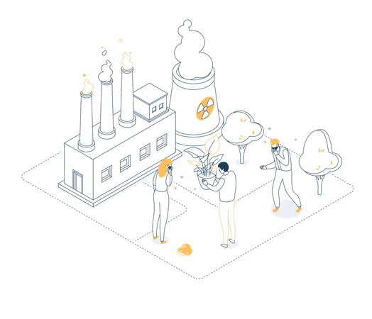 Air pollution  Illustration