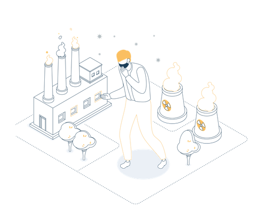 Air pollution  Illustration