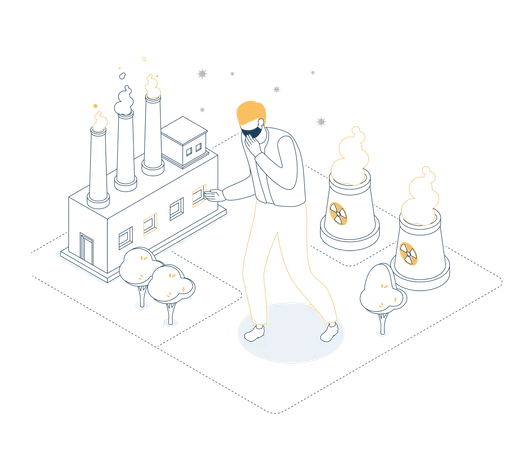 Air pollution  Illustration