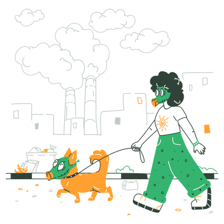Air Pollution  일러스트레이션