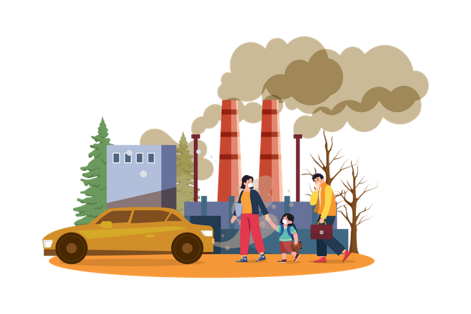 Air Pollution  일러스트레이션