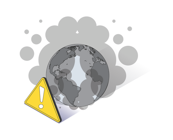 Air Pollution Warning  Illustration