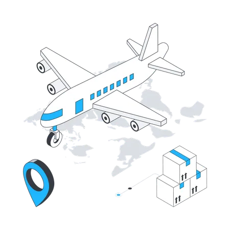 Air Transport Cargo  Illustration