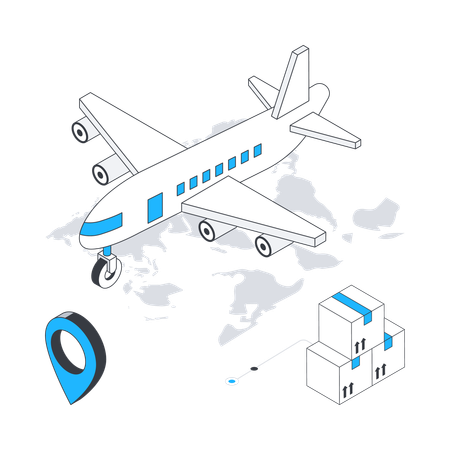 Air Transport Cargo  Illustration