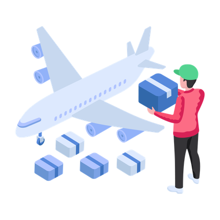 Air Transport Cargo  Illustration