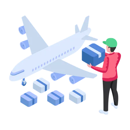 Air Transport Cargo  Illustration