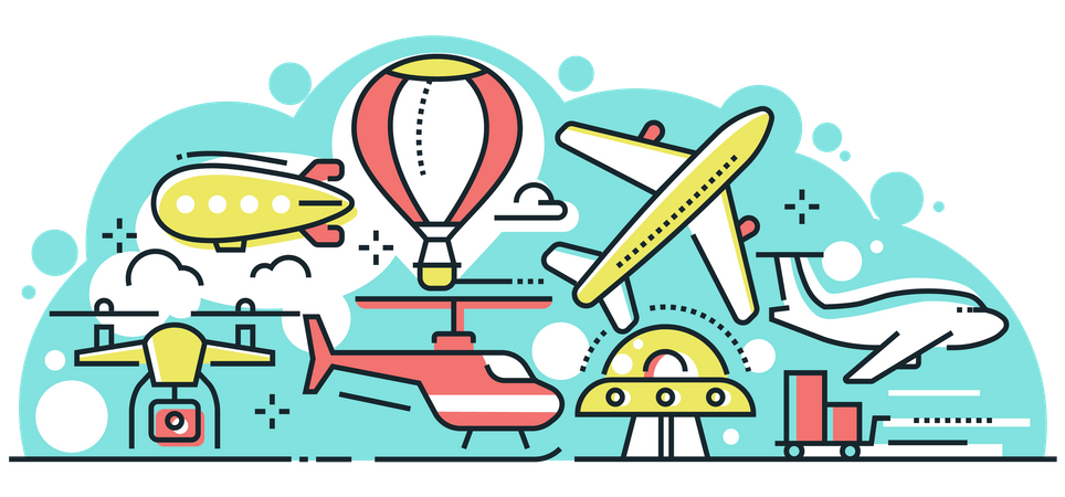 Air transport  イラスト