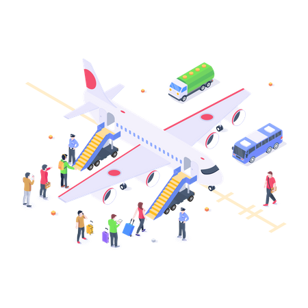 Air Travel  Illustration