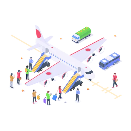 Air Travel  Illustration