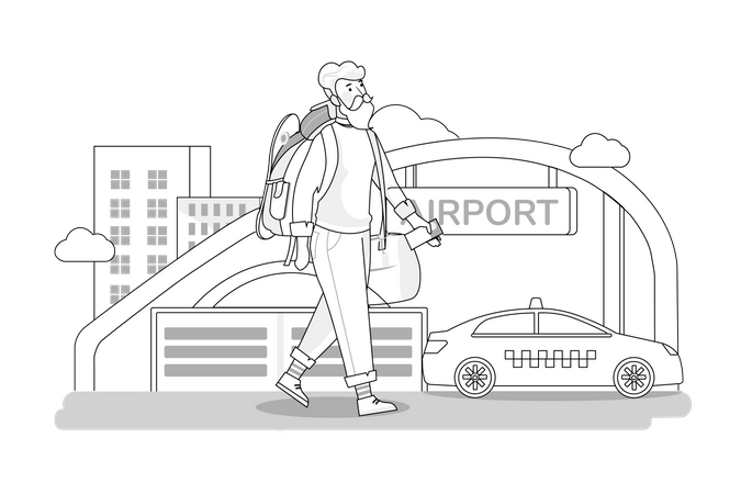 Air traveler  일러스트레이션