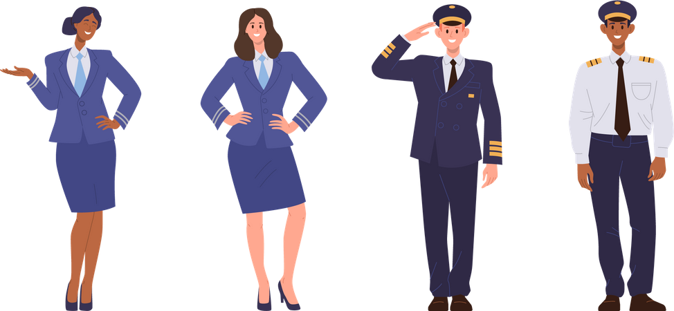Aircraft crew staff  Illustration