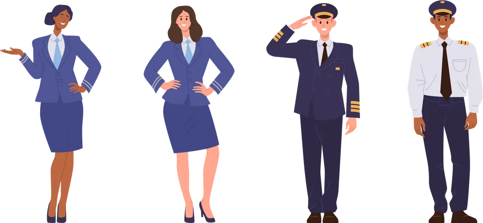 Aircraft crew staff  Illustration