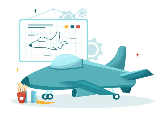 Aircraft Modelling and Crafting Illustration