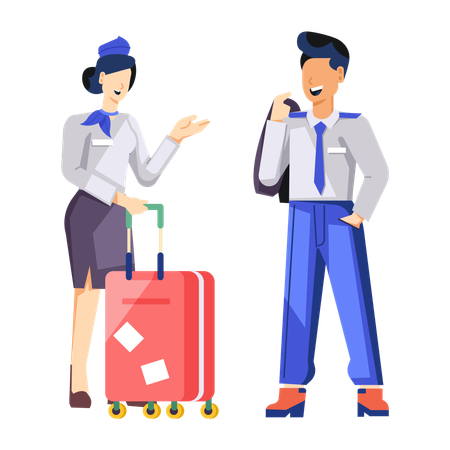 航空会社のスタッフ  イラスト