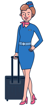 Airline stewardess  Illustration