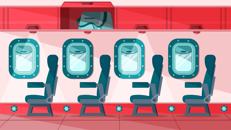 Airplane Interior Illustration