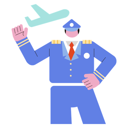 Airplane pilot  Illustration