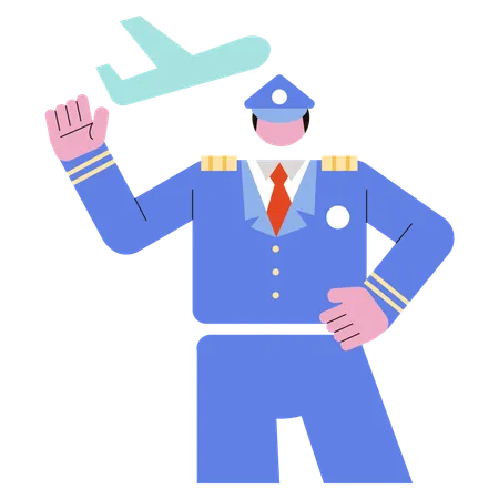 Airplane pilot  Illustration