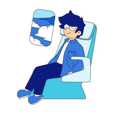 Airplane Travel  Illustration