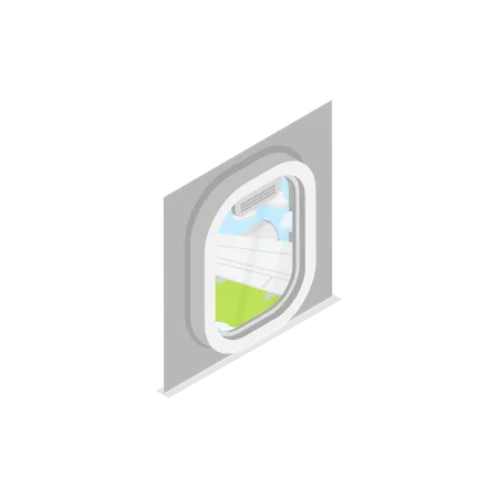 Airplane window  Illustration