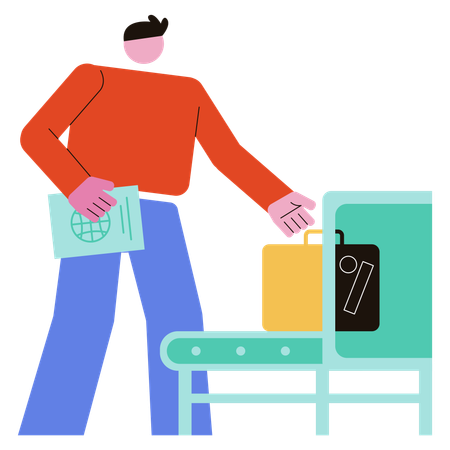 Airport Baggage Scanner  Illustration